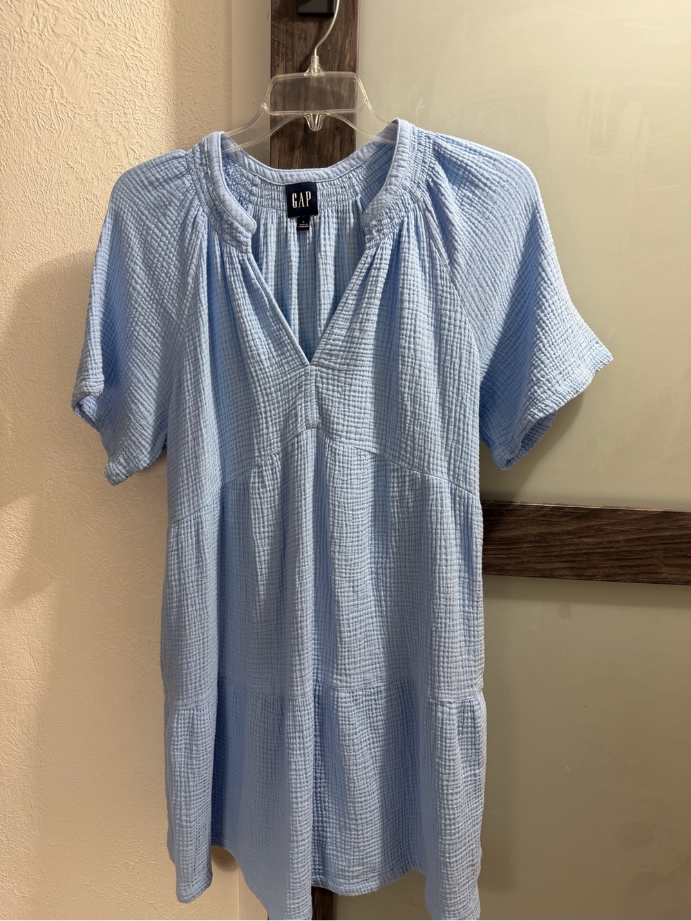 GAP Pale Blue Short Sleeve Gauze Tunic